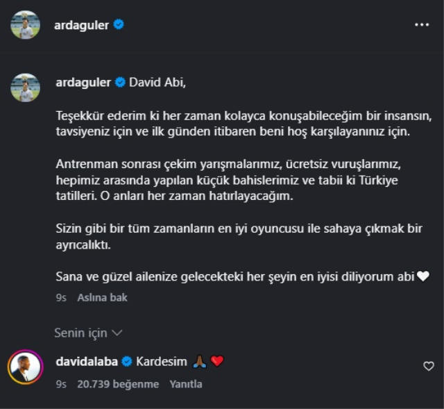 Arda G&uuml;ler'den Alaba&rsquo;ya veda! 5 yıllık macera resmen bitti